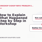How to Explain What Happened Step by Step in Workshop Signup Reply English