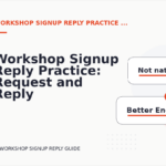 Workshop Signup Reply Practice: Request and Reply Examples