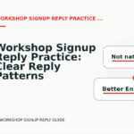 Workshop Signup Reply Practice: Clear Reply Patterns