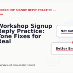 Workshop Signup Reply Practice: Tone Fixes for Real Situations